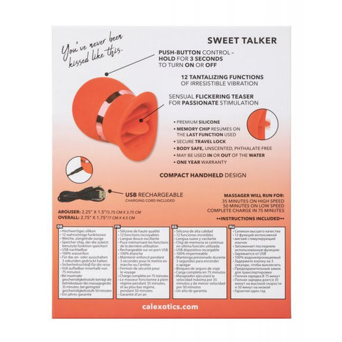 Cal Exotics French Kiss 2.75" Sweet Talker Clitoral Stimulator in Red