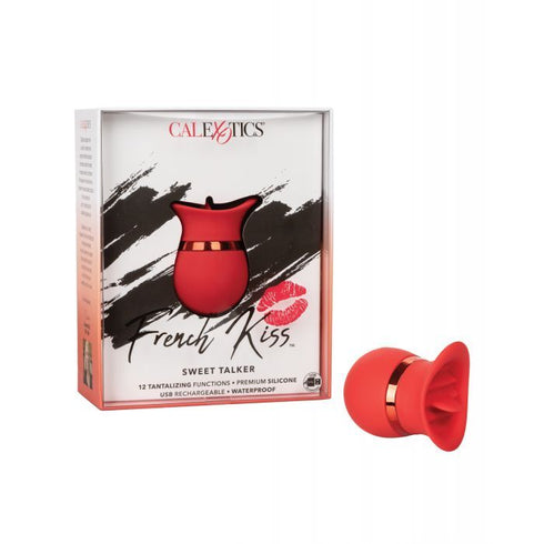 Cal Exotics French Kiss 2.75" Sweet Talker Clitoral Stimulator in Red