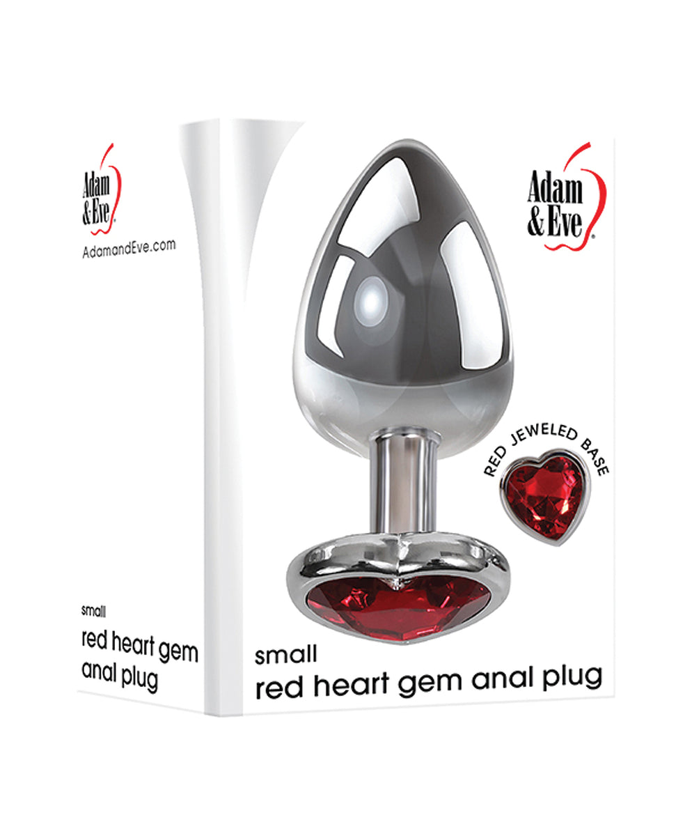 Adam & Eve Red Heart Gem Anal Plug - Small Red/Chrome WorldVibes Adam & Eve Red Heart Gem Anal Plug - Small Red/Chrome WorldVibes