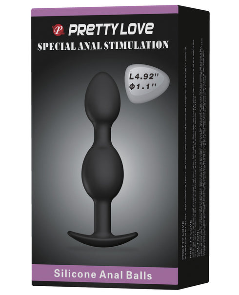 Pretty Love 3.34" Silicone Anal Plug w/Ball