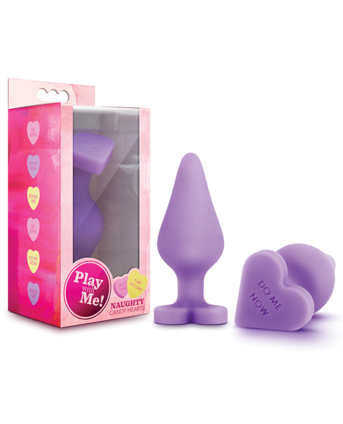 Blush Play With Me Naughty Candy Heart Do Me Now Plug - Purple