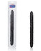 17" Slim Jim Duo Veined Super Slim Double Dong - Black