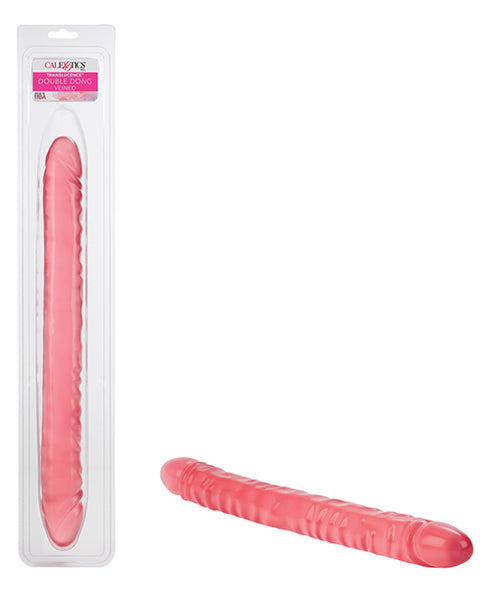 Translucence 18" Veined Double Dong - Pink