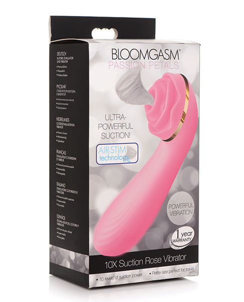 Inmi Bloomgasm Passion Petals 10X Silicone Suction Rose Vibrator