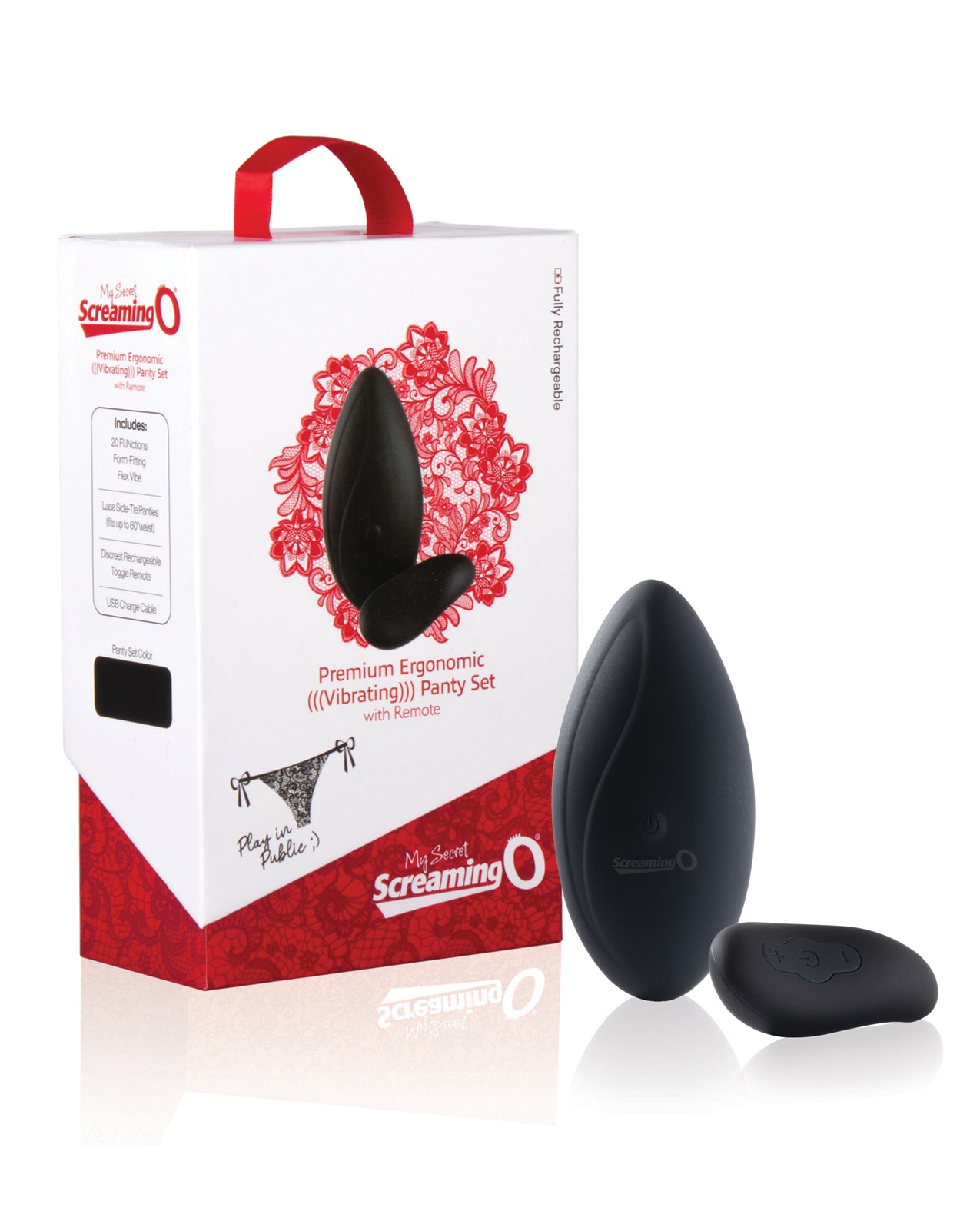 Screaming O My Secret Premium Ergonomic Remote Panty Set - Black   WorldVibes